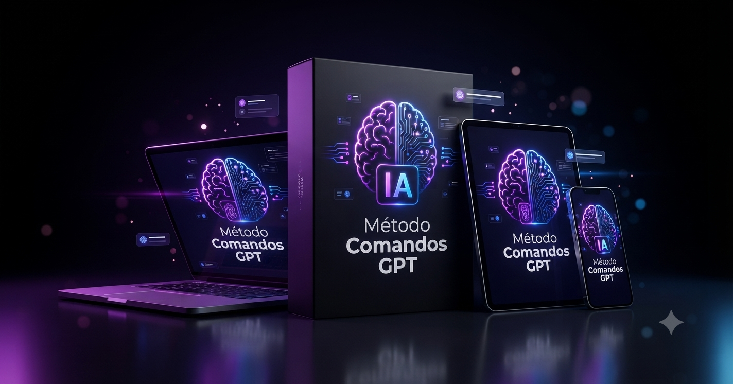 Método Comandos GPT em notebook, tablet e celular